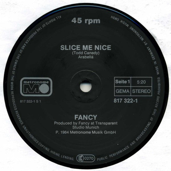 Fancy : Slice Me Nice (12", Maxi)