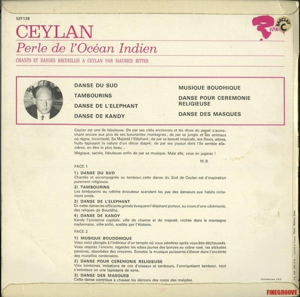 Maurice Bitter : Ceylan Perle De L'Océan Indien (LP, Album)