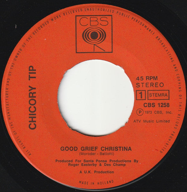 Chicory Tip : Good Grief Christina (7", Single)