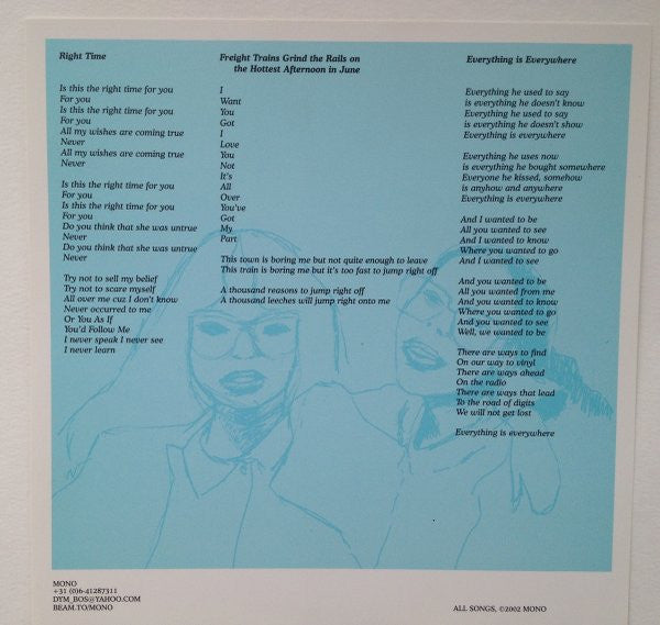 Mono (13) : Right Time (7", Single, Ltd)