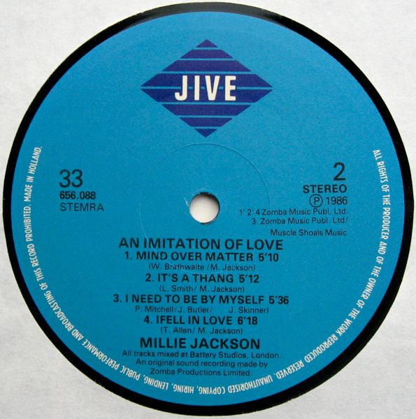 Millie Jackson : An Imitation Of Love (LP, Album)