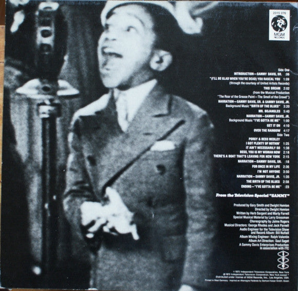 Sammy Davis Jr. : The Original Television Sound Track "Sammy" (LP, Album)