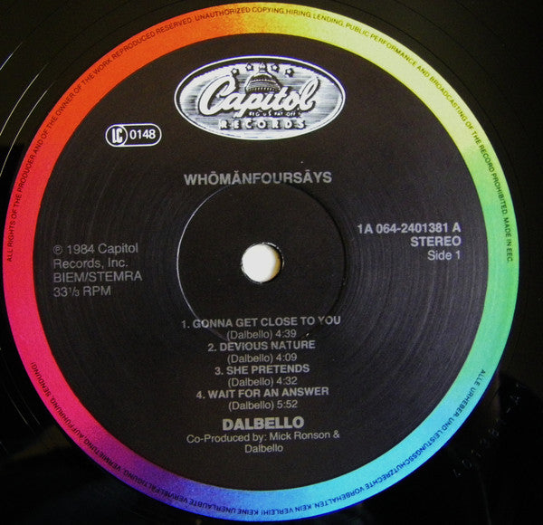 Lisa Dal Bello : Whōmănfoursāys (LP, Album)