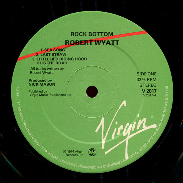 Robert Wyatt : Rock Bottom (LP, Album, RP)