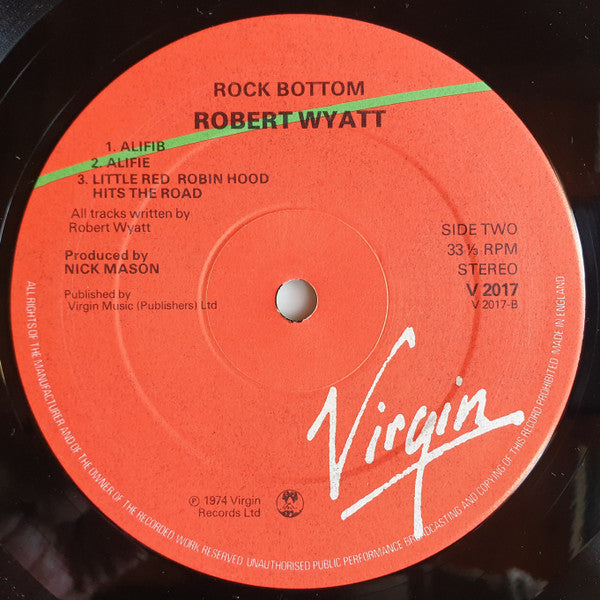Robert Wyatt : Rock Bottom (LP, Album, RP)