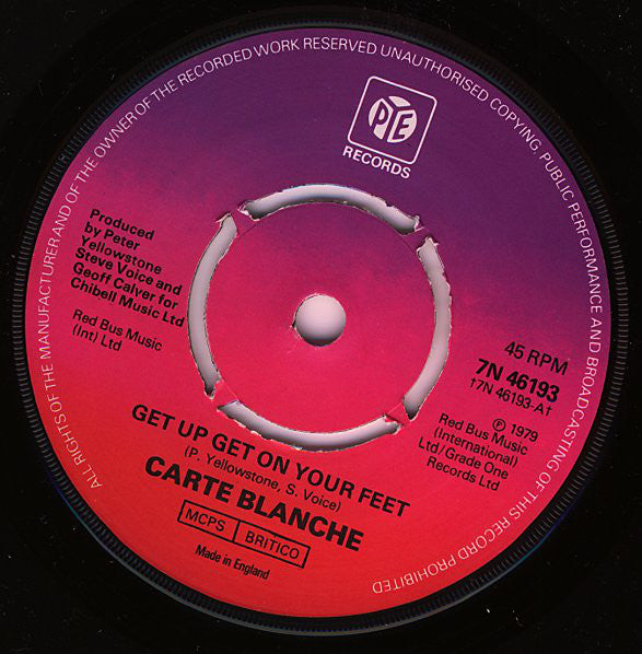 Carte Blanche (8) : Get Up Get On Your Feet (7", 4 p)