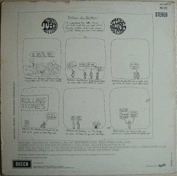 The Rolling Stones : Between The Buttons (LP, Album, RE)