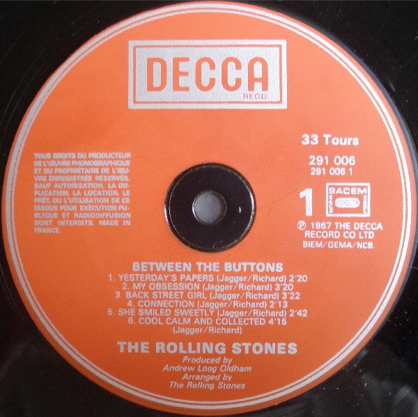 The Rolling Stones : Between The Buttons (LP, Album, RE)