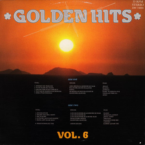 Various : Golden Hits Vol. 6 (LP, Comp)