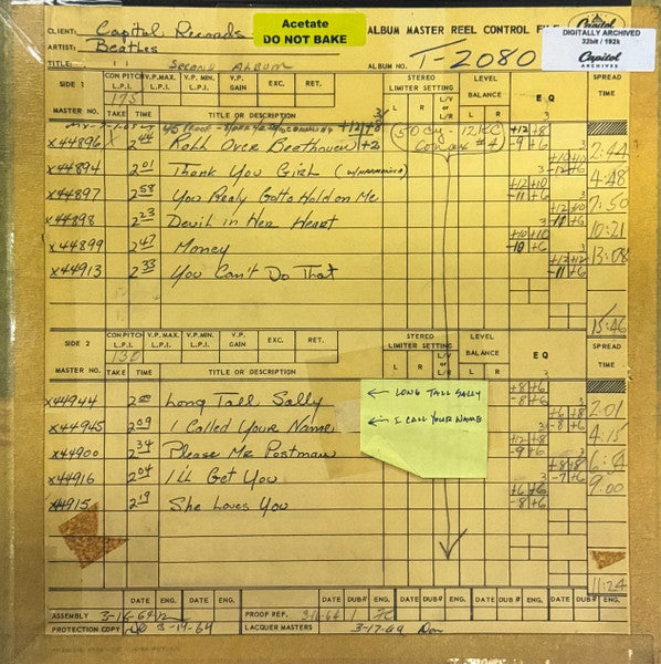 The Beatles : The Beatles' Second Album (LP, Album, Mono, RE, 180)