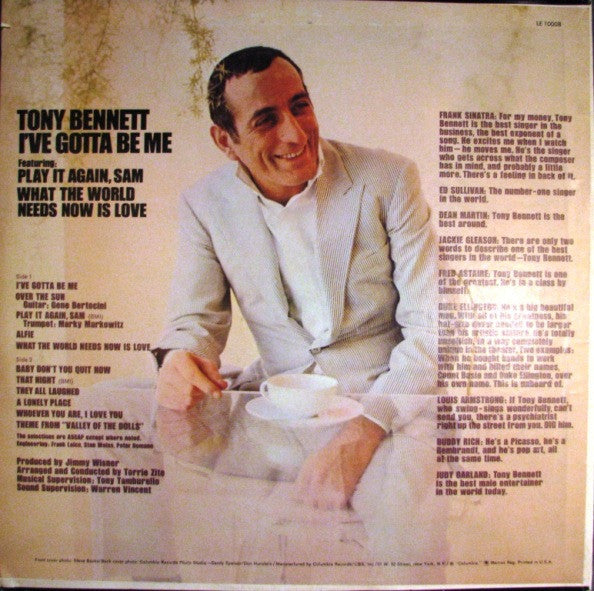 Tony Bennett : I've Gotta Be Me (LP, Album, RE)