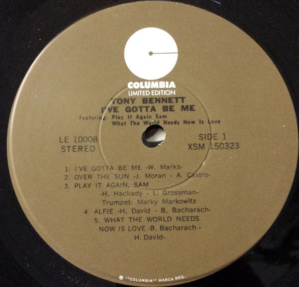 Tony Bennett : I've Gotta Be Me (LP, Album, RE)