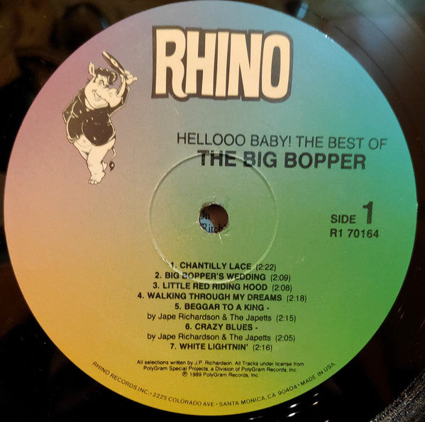 The Big Bopper* : Hellooo Baby! The Best Of The Big Bopper 1954 - 1959 (LP, Comp)