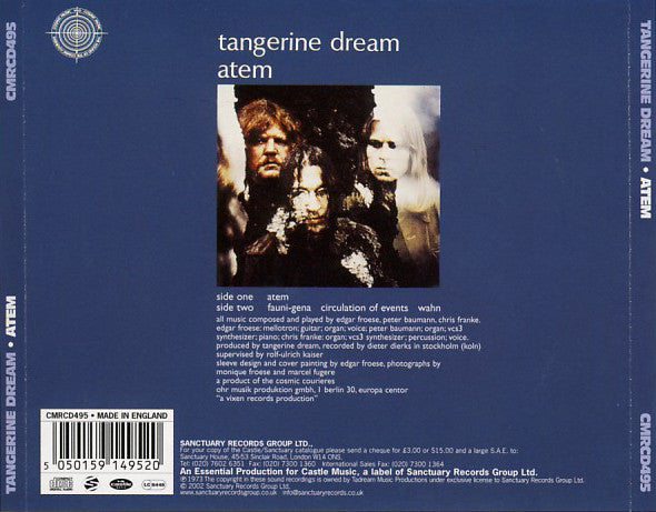 Tangerine Dream : Atem (CD, Album, RE, RM, RP)