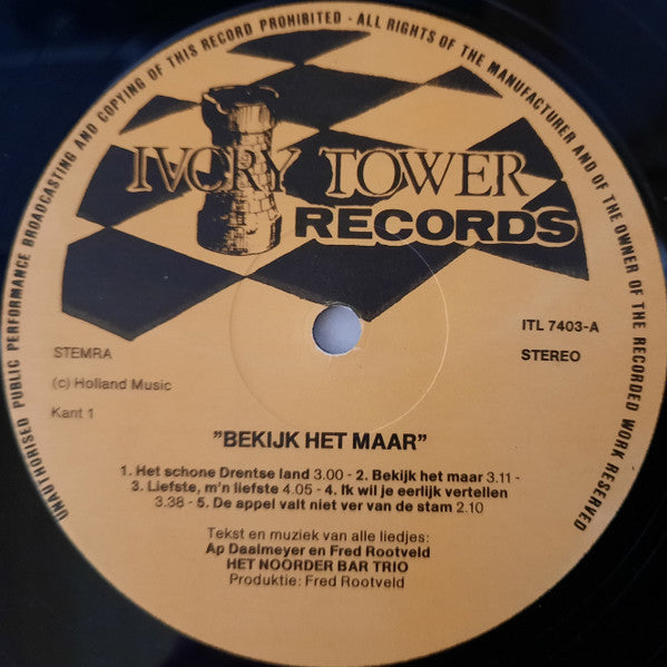 Het Noorder Bar Trio : Bekijk Het Maar (LP, Album)