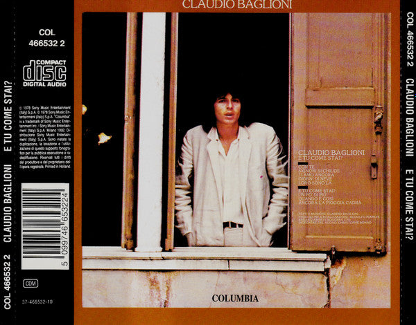 Claudio Baglioni : E Tu Come Stai? (CD, Album, RE)