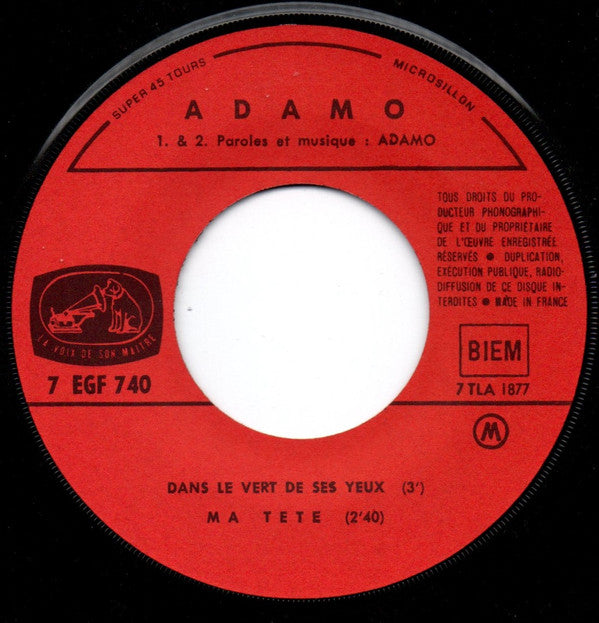 Adamo : Vous Permettez, Monsieur ? (7", EP, RP, Red)