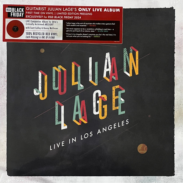 Julian Lage : Live In Los Angeles (LP, RSD, Ltd, Red)