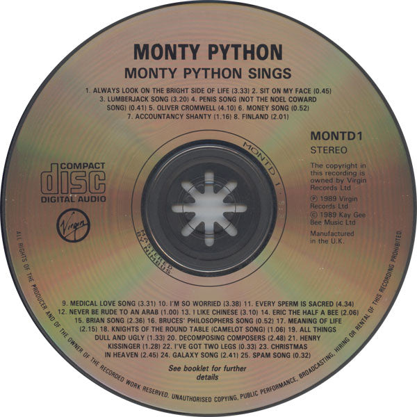 Monty Python : Monty Python Sings (CD, Comp)