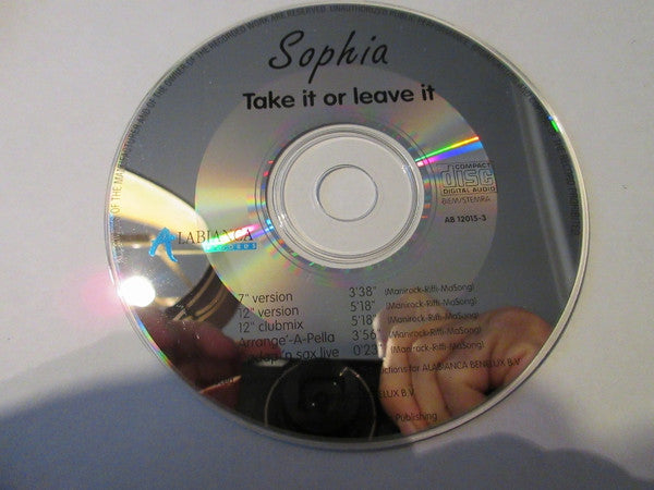 Sophia : Take It Or Leave It (CD, Maxi)