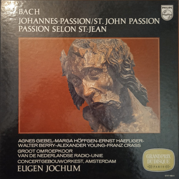 Johann Sebastian Bach / Agnes Giebel - Marga Höffgen - Ernst Haefliger - Walter Berry - Alexander Young - Franz Crass - Groot Omroepkoor - Concertgebouworkest - Eugen Jochum : Johannes-Passion / St. John Passion / Passion Selon St.-Jean (3xLP, Album, RE + Box)