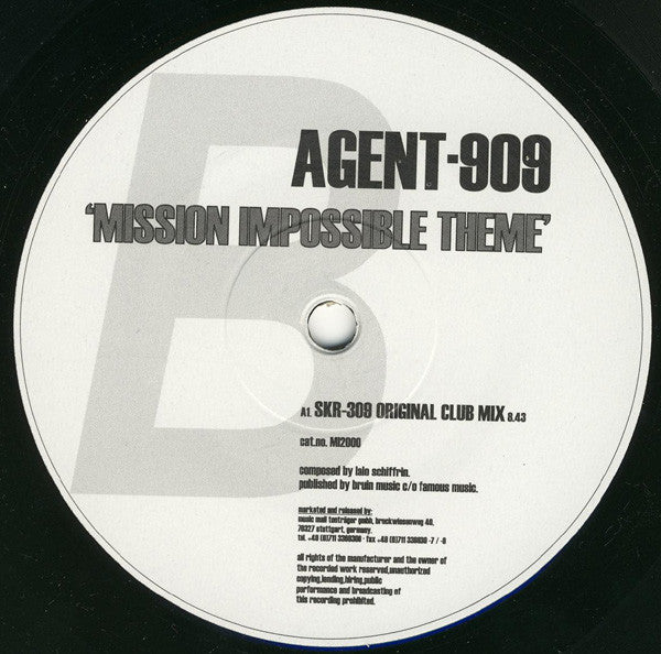 Agent 909 : Mission Impossible Theme (12")