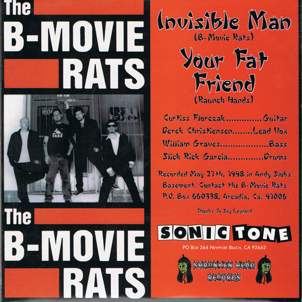 B-Movie Rats : Invisible Man (7", Single)