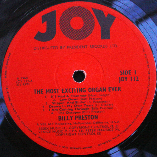 Billy Preston : The Most Exciting Organ Ever (LP, Album, Mono, RE)