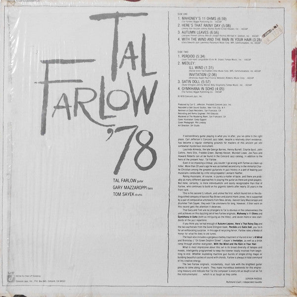 Tal Farlow : Tal Farlow '78 (LP, Album)