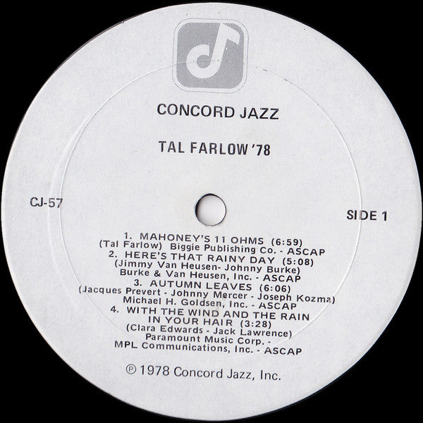Tal Farlow : Tal Farlow '78 (LP, Album)