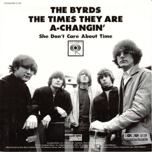 The Byrds : The Times They Are A-Changin' (7", RSD, Ltd, Red)