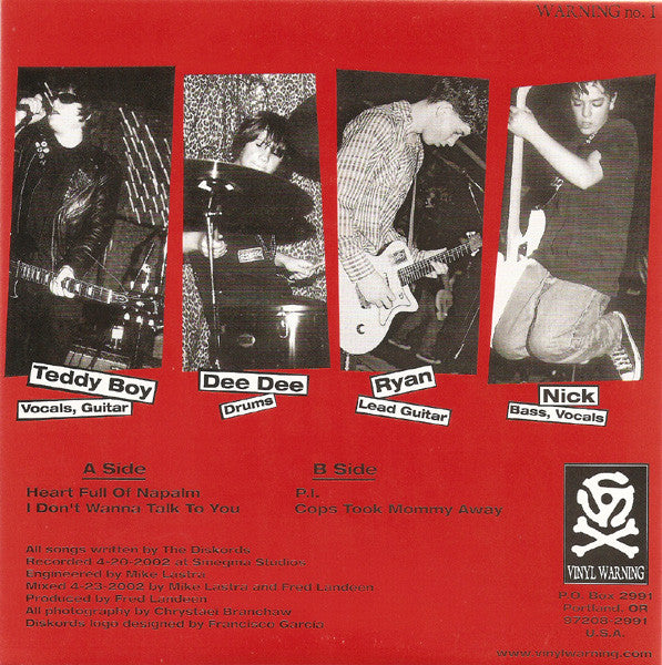 The Diskords : Heart Full Of Napalm (7", EP)