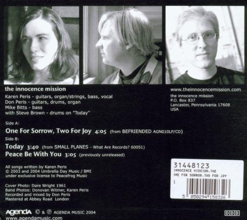 The Innocence Mission : One For Sorrow, Two For Joy (CD, Single, Dig)