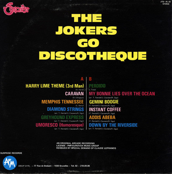 The Jokers (6) : The Jokers Go Discotheque (LP, Album, RE)