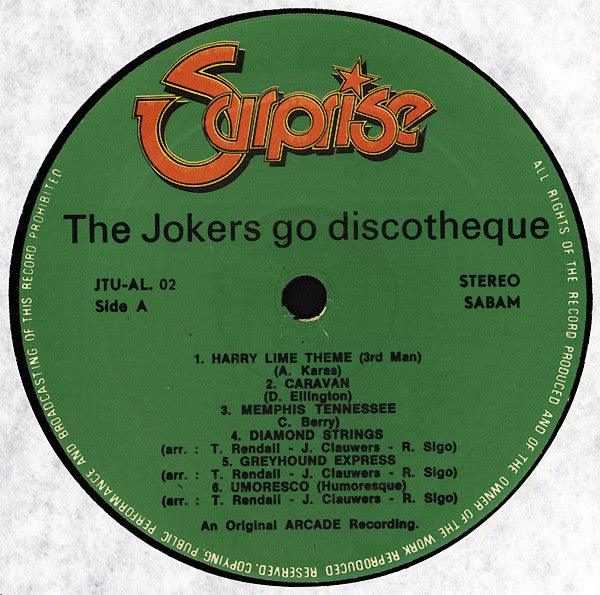 The Jokers (6) : The Jokers Go Discotheque (LP, Album, RE)