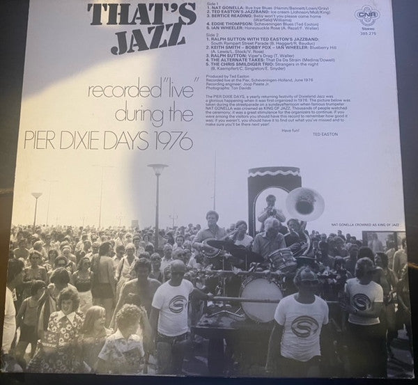 Various : That's Jazz - Recorded "Live" During The Pier Dixie Days 1976 (LP, Comp)