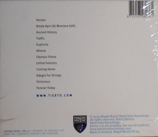 DJ Tiësto : Parade Of The Athletes (CD, Album, Mixed)