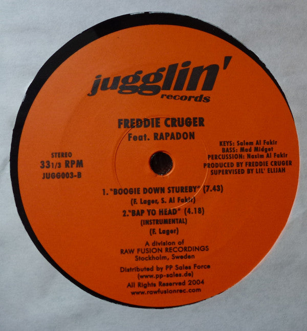 Freddie Cruger Feat. Rapadon : Bap Yo Head (12")
