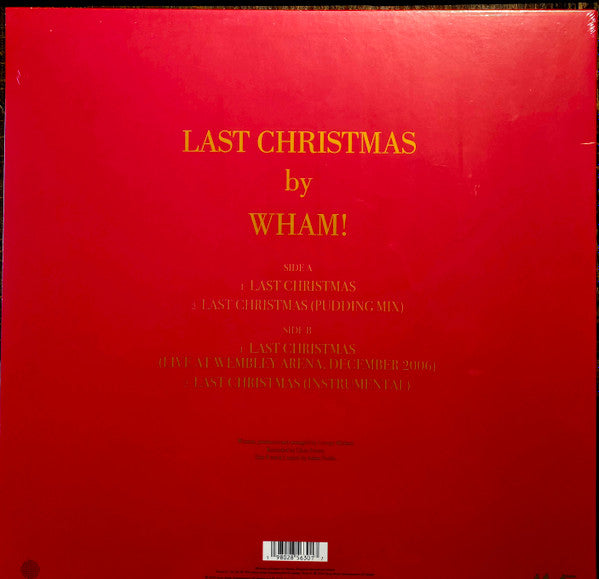 Wham! : Last Christmas (12", Ltd, Zoe)