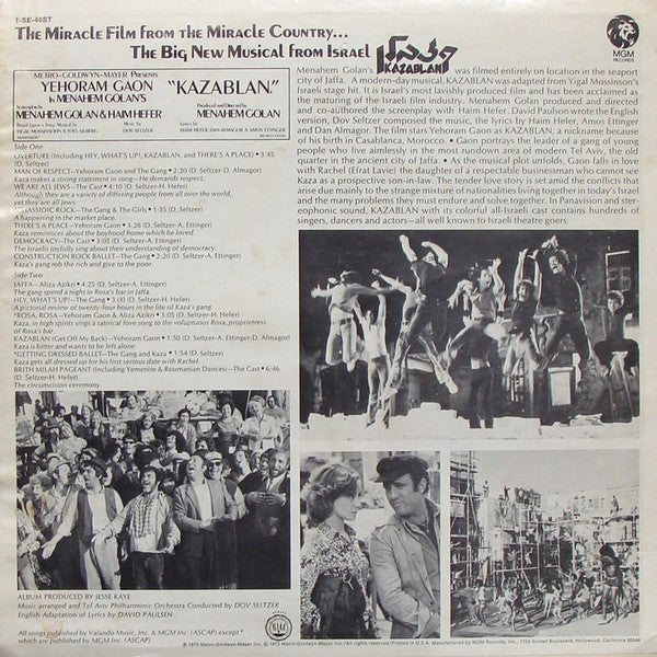 Dov Seltzer : Kazablan (The Original Sound Track Album) (LP)