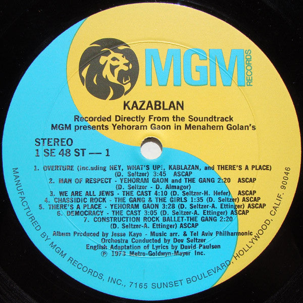 Dov Seltzer : Kazablan (The Original Sound Track Album) (LP)