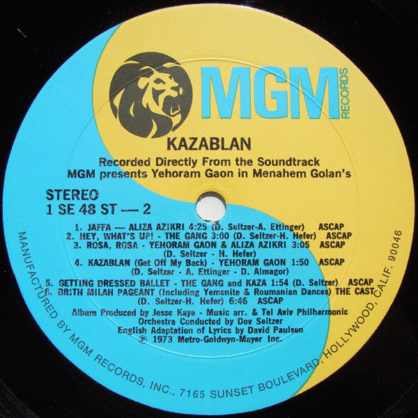 Dov Seltzer : Kazablan (The Original Sound Track Album) (LP)