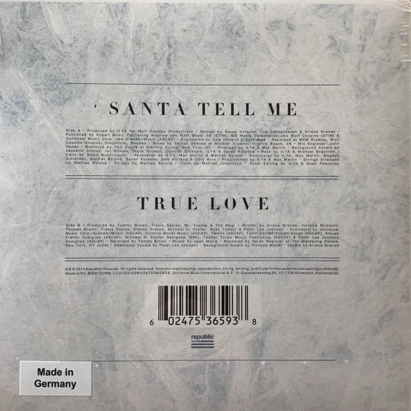 Ariana Grande : Santa Tell Me (7", Single, Gre)