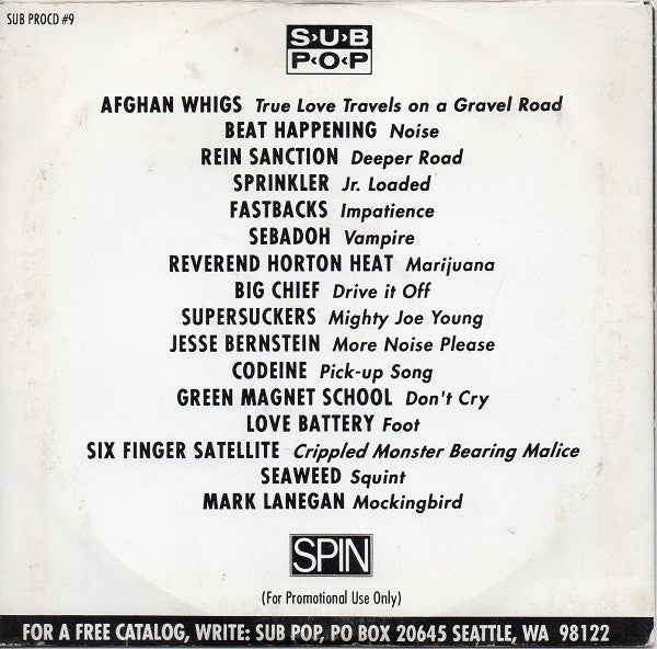 Various : Sub Pop Promo CD #9 (CD, Comp, Promo, Smplr)