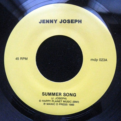 Jenny Joseph : Summer Song / Crash & Burn (7")