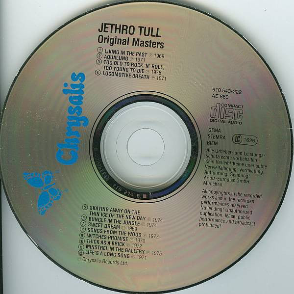 Jethro Tull : Original Masters (CD, Comp)