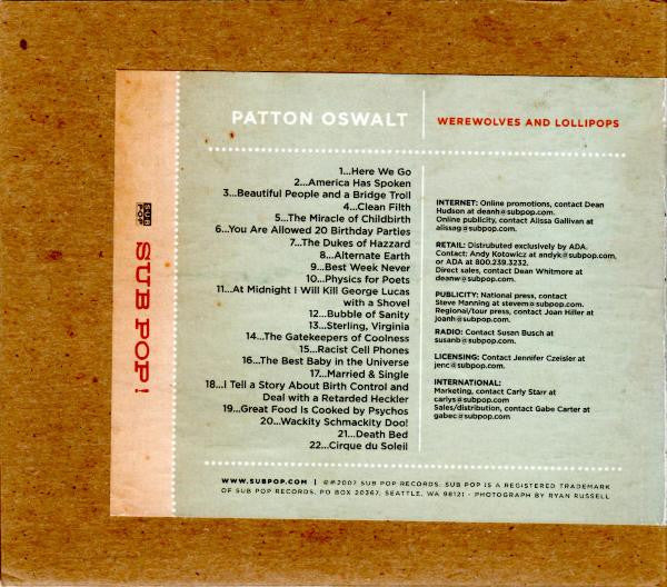 Patton Oswalt : Werewolves And Lollipops (CD, Advance, Album)