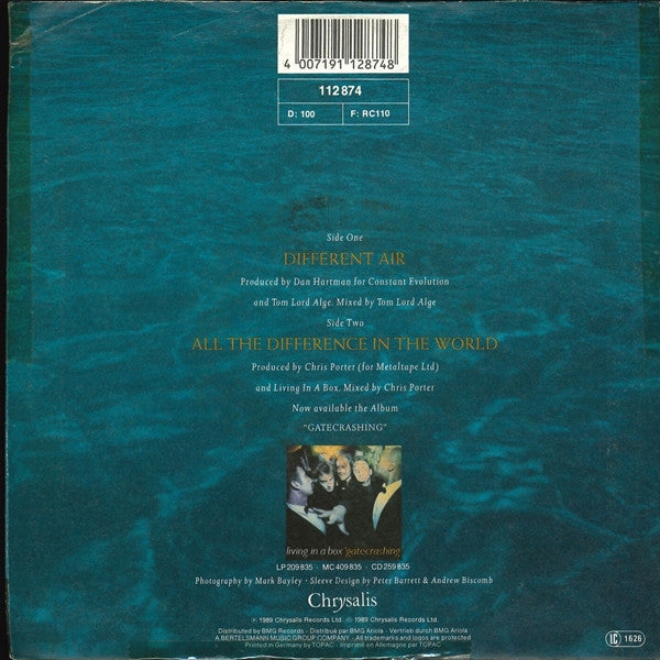 Living In A Box : Different Air (7", Single)