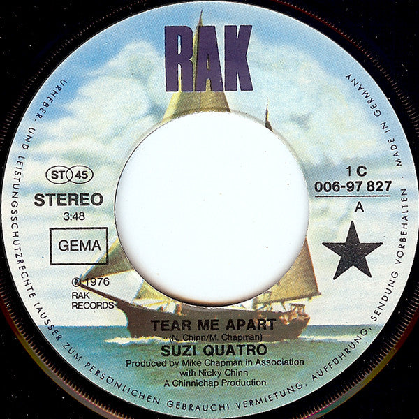 Suzi Quatro : Tear Me Apart (7", Single)