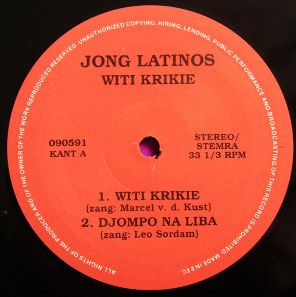 Jong Latinos : Witi Krikie (12")
